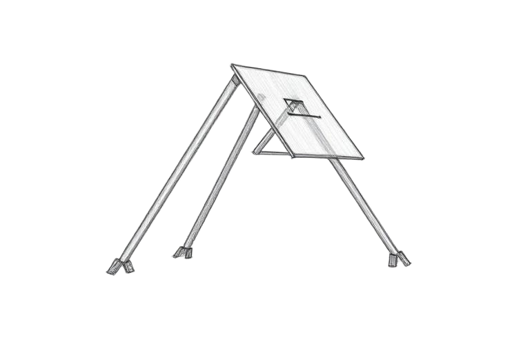 Illustration of a mono frame roof profile with BettaBracket mounting detail
